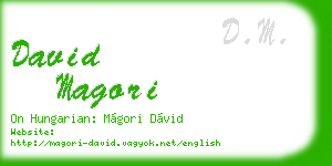david magori business card