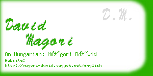 david magori business card